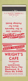 Matchbook Cover - Wright's Cafe Blackwood NJ