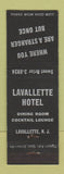 Matchbook Cover - Lavallette Hotel NJ WEAR