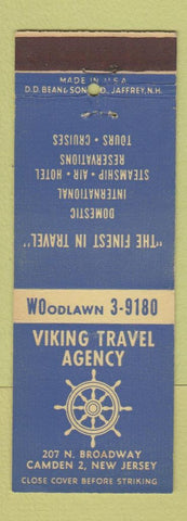 Matchbook Cover - Viking Travel Agency Camden NJ
