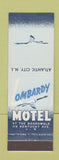Matchbook Cover - Lombardy Motel Atlantic City NJ