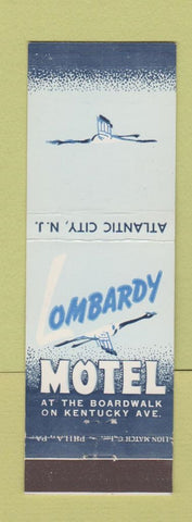 Matchbook Cover - Lombardy Motel Atlantic City NJ