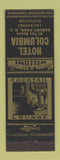 Matchbook Cover - Hotel Columbia Asbury Park NJ