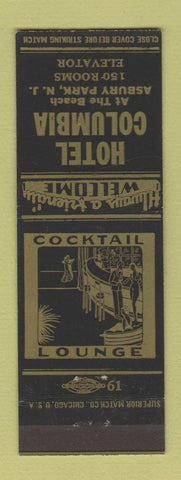 Matchbook Cover - Hotel Columbia Asbury Park NJ
