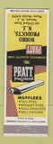 Matchbook Cover - Pratt Mufflers Bobro Prodcuts Newark NJ