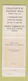Matchbook Cover - Chalfonte Handdon Hall hotel Atlantic City NJ