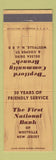 Matchbook Cover - The First National Bank Westville NJ Deptford Branch