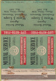 Matchbook Cover - Mutual Life Insurance Floodwood MN WORN Double Print Error