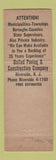 Matchbook Cover - United Paving Construction Riverside NJ