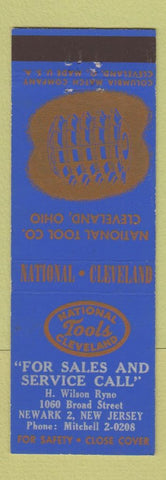 Matchbook Cover - National Tool Company Cleveland OH Newark NJ