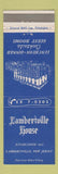Matchbook Cover - Lambertville House NJ
