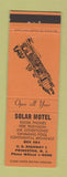 Matchbook Cover - Solar Motel Princeton NJ