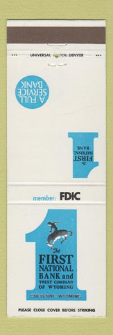 Matchbook Cover - First National Bank Cheyenne WY