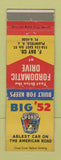 Matchbook Cover - 1952 Ford F Day Plainfield NJ WEAR