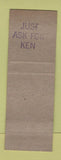 Matchbook Cover - 1952 Ford F Day Plainfield NJ WEAR