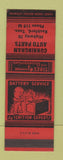Matchbook Cover - Cunningham Auto Parts Rockford TX WEAR SAMPLE