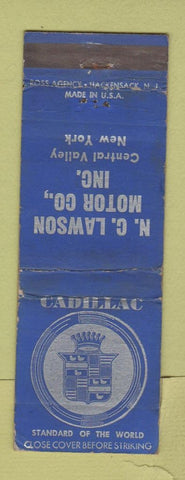 Matchbook Cover - NC Lawson Cadillac Central Valley NY WEAR