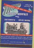Matchbook Cover - Straker Supply oil gas Mount Pleasant MI WEAR 40 Strike