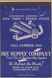 Matchbook Cover - Die Supply Co Cleveland OH Screws 40 Strike