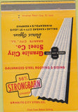 Matchbook Cover - Granite City Steel IL roofing siding 40 Strike