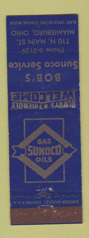 Matchbook Cover - Bob's Sunoco oil gas Miamisburg OH