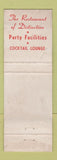 Matchbook Cover - Novak's Restaurant Brookline MA