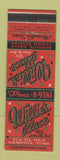 Matchbook Cover - Willie's Place Memphis TN restaurant