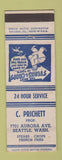 Matchbook Cover - C Prichett Restaurant Seattle WA ARROW