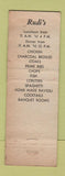 Matchbook Cover - Rudi's Italian Inn Los Angeles CA  WEAR