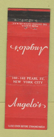 Matchbook Cover - Angelo's Restaurant New York City