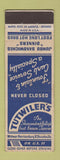 Matchbook Cover - Tutwiler's Restaurant Fountain Staunton VA