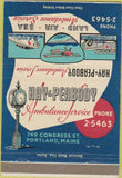 Matchbook Cover - Hay Peabody Ambulance Service Portland ME 40 Strike