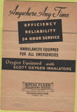 Matchbook Cover - Hay Peabody Ambulance Service Portland ME 40 Strike