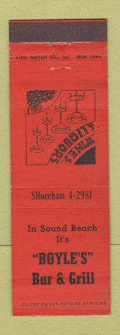 Matchbook Cover - Boyle's Bar Grill Sound Beach NY