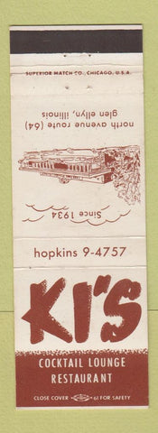 Matchbook Cover - Ki's Restaurant Glen Ellyn IL