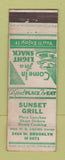 Matchbook Cover - Sunset Grill  WEAR