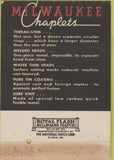 Matchbook Cover - Milwaukee Chaplets WI 40 Strike