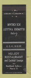 Matchbook Cover - Nu Joy Restaurant Kentland IN low phone # WEAR