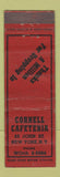Matchbook Cover - Cornell Cafeteria New York City WORN