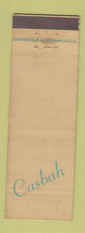 Matchbook Cover - Casbah New York City WEAR