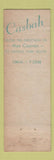 Matchbook Cover - Casbah New York City WEAR