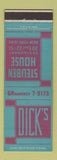Matchbook Cover - Dick's Steuben House New York City