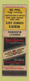 Matchbook Cover - Rock Springs Ginger Ale Weber's Cafe Shakopee MN WEAR