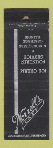 Matchbook Cover - Worrell's Cafe Carthage IL WEAR