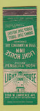 Matchbook Cover - Light House Inn Chicago IL ARROW WEAR