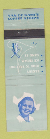 Matchbook Cover - Van De Kamp's Coffee Shops Los Angeles CA Pasadena WEAR