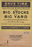 Matchbook Cover - Brick Supplies Corp Lansing MI 40 Strike