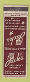 Matchbook Cover - Jack's Restaurant Bar Brooklyn NY WORN
