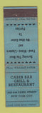 Matchbook Cover - Cabin Bar Grill Restaurant New York City WORN