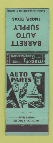 Matchbook Cover - Barrett Auto Supply Emory TX