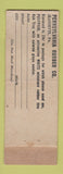 Matchbook Cover - Jacob Feder Pennsylvania RX Tires Yrok PA WORN